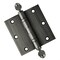 Embassy 3-1/2 x 3-1/2 Solid Brass Hinge, Pewter Finish with Acorn Tips 3535BBUS17AA-1 - alternate 1